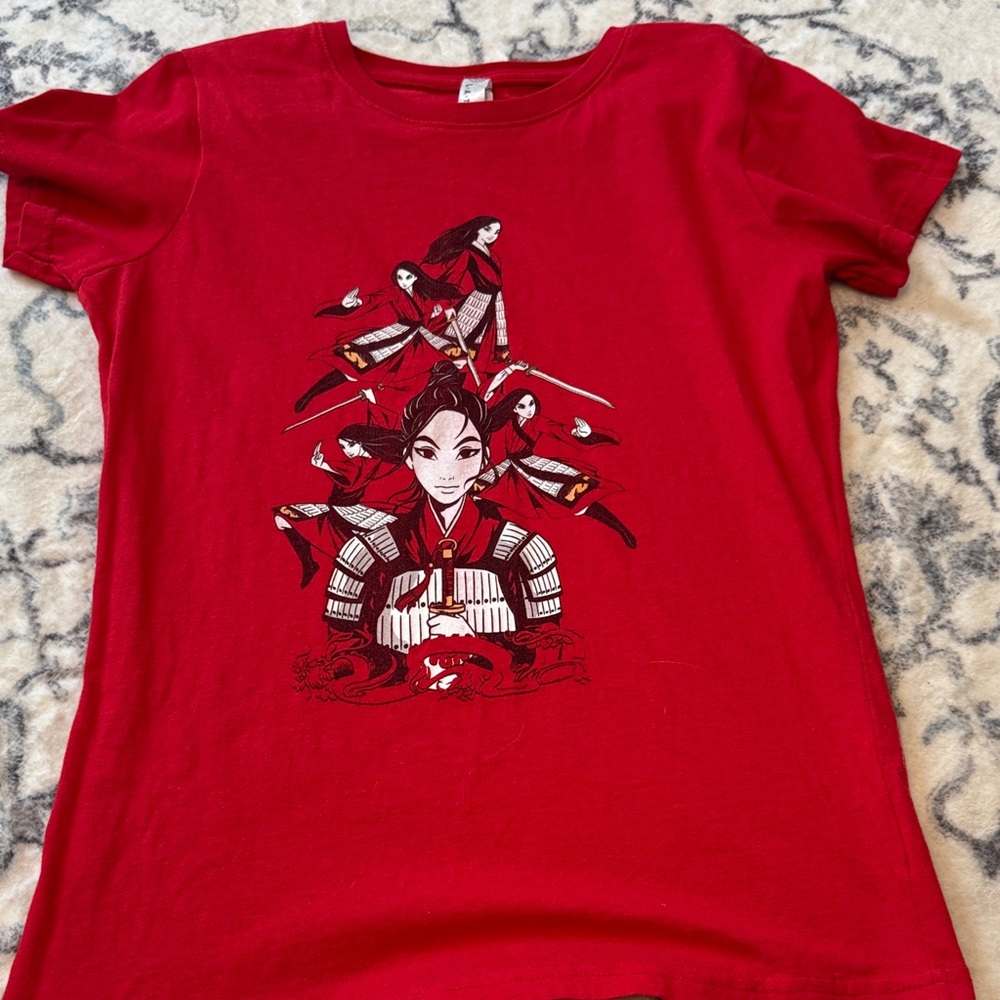 Women's Red Graphic Tee
